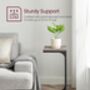 C Shaped Sofa Side Table Bedside Table With Metal Frame, thumbnail 6 of 9