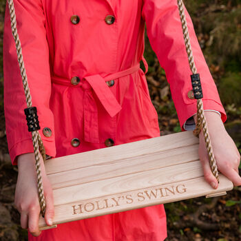 Personalised Children's Wooden Garden Swing, 3 of 5