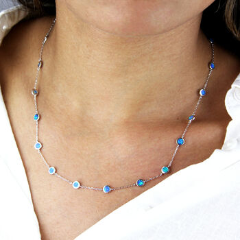 Sterling Silver Opal Necklace, 2 of 12