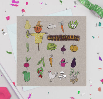 'Veggie Patch' Birthday Card, 2 of 4