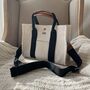 Personalised Linen Contrast Handle Cross Body Bag, thumbnail 1 of 5