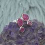 Raw Ruby Stud Earrings: July Birthstone, thumbnail 1 of 6
