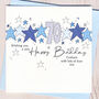 Personalised Starry 70th Birthday Card, thumbnail 1 of 3