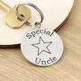 Uncle Gift Personalised Pewter Keyring, thumbnail 1 of 5