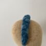 Teal Velvet Padded Braided Headband 'Clara', thumbnail 6 of 10