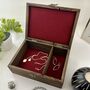 Personalised Wooden Jewellery Box With Aluminium, thumbnail 6 of 12