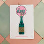 Green And Gold Champagne Bottle Glitter Resin Christmas Decoration, thumbnail 1 of 4