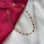 Golden Brass Multicolour Beads Foot Indian Payal Anklet, thumbnail 3 of 6