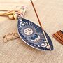 Enamelled Incense Burner Bowl Sun And Moon Design, thumbnail 4 of 7