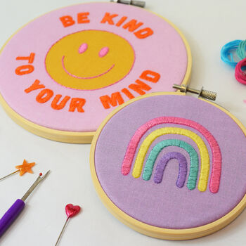 'Candy Rainbow' Mini Embroidery Craft Kit, 2 of 2