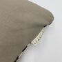 Square Ikat Velvet Cushion Green Pomegranate, thumbnail 4 of 7