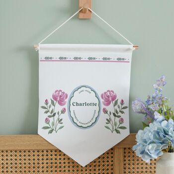 Personalised Birth Flower Personalised Wall Hanging, 9 of 12