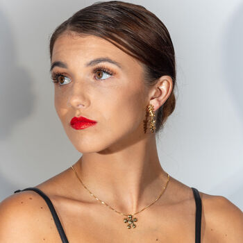 Four Drop Splash Earrings In Gold Plated, 3 of 5