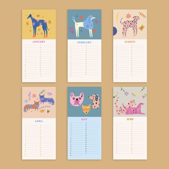 Dogs And Doodles Perpetual Birthday Calendar, 4 of 8