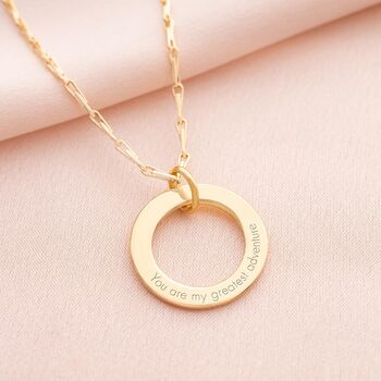 Eternal Ring Personalised Message Statement Necklace, 3 of 9