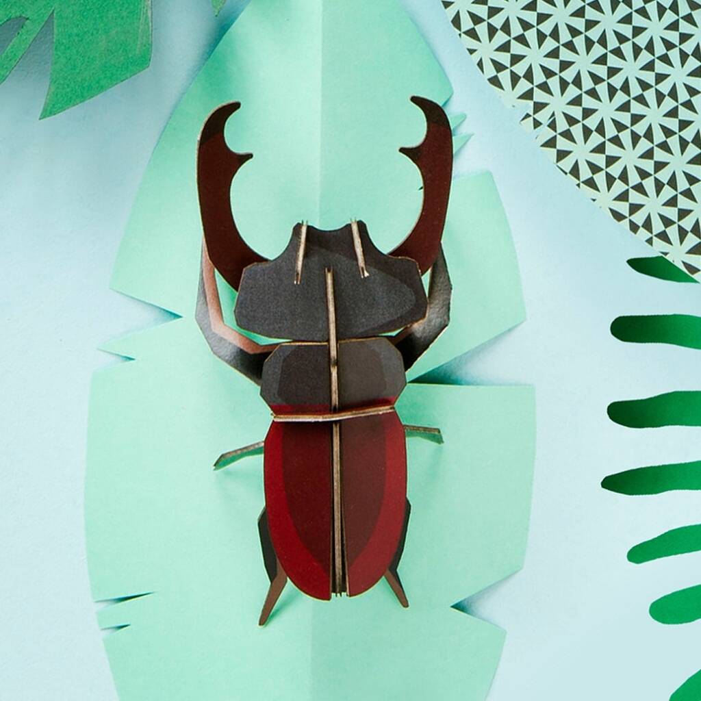 Stag Beetle Diy Wall Decoration, 1 of 5