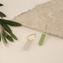 Statement Earrings Jade Art Deco Inverted Drop, thumbnail 3 of 4