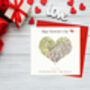 Valentines Day Map Card, thumbnail 1 of 2