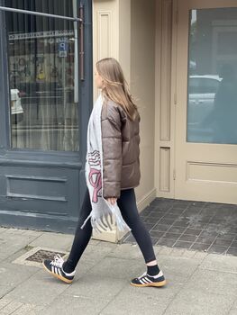 Croissant And Coffee Personalised Cosy Scarf, 2 of 2