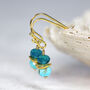 Apatite And Turquoise Earrings December Birthstone, thumbnail 8 of 11