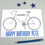 Personalised Bike Birthday Card, thumbnail 1 of 4