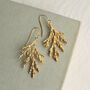 Conifer Tree Branch Earrings, thumbnail 3 of 7