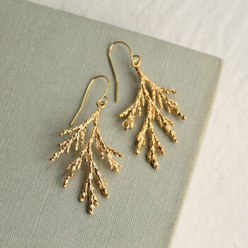 Conifer Tree Branch Earrings, 3 of 7