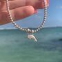 Dolphin Sterling Silver Ball Bead Bracelet, thumbnail 1 of 11