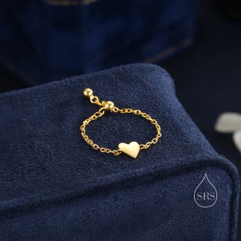 Sterling Silver Heart Soft Ring, 4 of 9