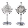 Custom Engraved Silver Colour Desk Clock Gift, thumbnail 1 of 10