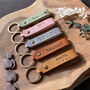 Personalised Engraved Leather Keychain – Personalised Gift, thumbnail 1 of 7