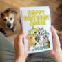 Personalised Balloons Dog Birthday Card, thumbnail 7 of 7