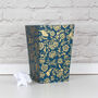Hedgerow Waste Paper Bin Midnight Blue And Gold Print, thumbnail 1 of 2