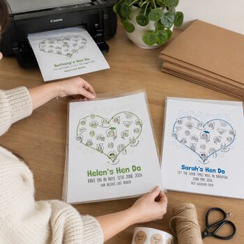 Hen Party Fingerprint Fun Guest Book, 3 of 10