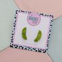 Green Pickle Glitter Resin Studs, thumbnail 3 of 4