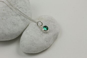 Birthstone Charm Necklaces In Sterling Silver, 6 of 12