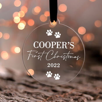 Puppy's First Christmas Personalised Dog Decoration, 4 of 11