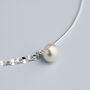 Sterling Silver Double Chain Pearl Anklet, thumbnail 2 of 4