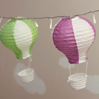 Set Of Five Pastel Hot Air Balloon Lanterns, 4 of 4