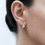 Shikaku Stone Huggie Hoop Earrings, thumbnail 4 of 5