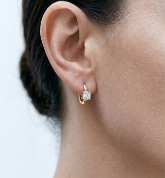 Shikaku Stone Huggie Hoop Earrings, 4 of 5
