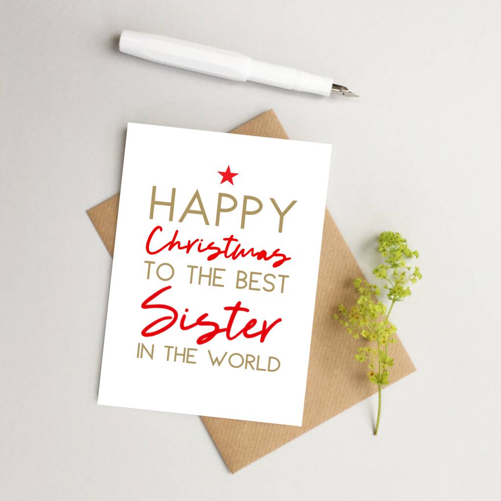 Sister Christmas Card By Word Up Creative