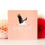 Pink Stork Baby Girl Greetings Card, thumbnail 4 of 5