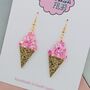 Ice Cream Glitter Resin Earrings, thumbnail 2 of 8