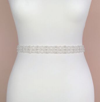 Victoria Pearl And Crystal Bridal Belt Or Sash, 2 of 9