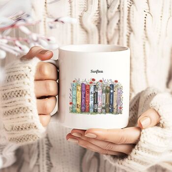 Swiftea Swiftie Fan Book Title Mug, 2 of 2