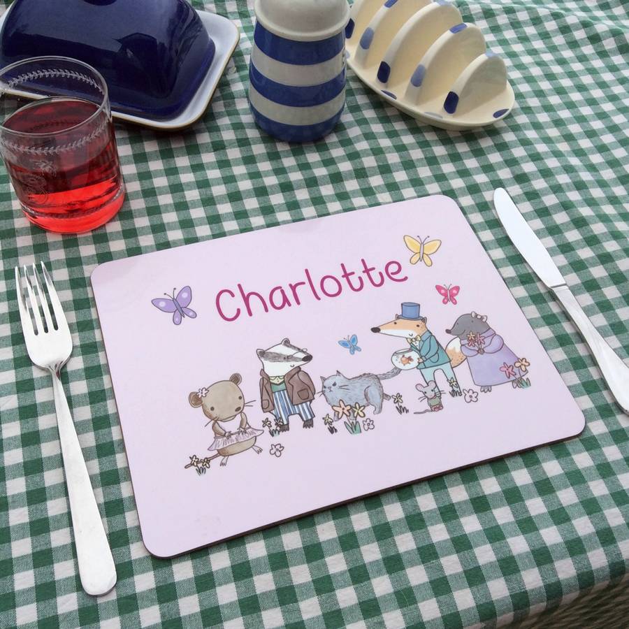 Personalised Children's Placemat By Otis Green | notonthehighstreet.com