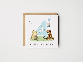 Personalised Winnie The Pooh Boys Fifth Birthday Card *Age Options, 5 of 5