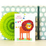 Happy Birthday Lion Mini Card, thumbnail 4 of 5