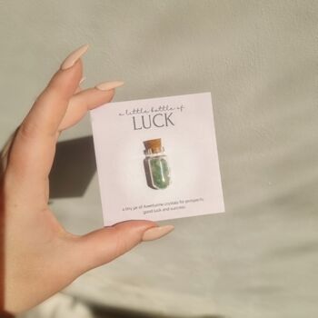 A Little Bottle Of Luck Aventurine Crystal Wish Jar, 2 of 5